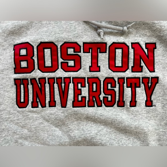 Champion Boston University Pullover Hoodie Men’s Size XL Gray Reverse Weave - Picture 2 of 10